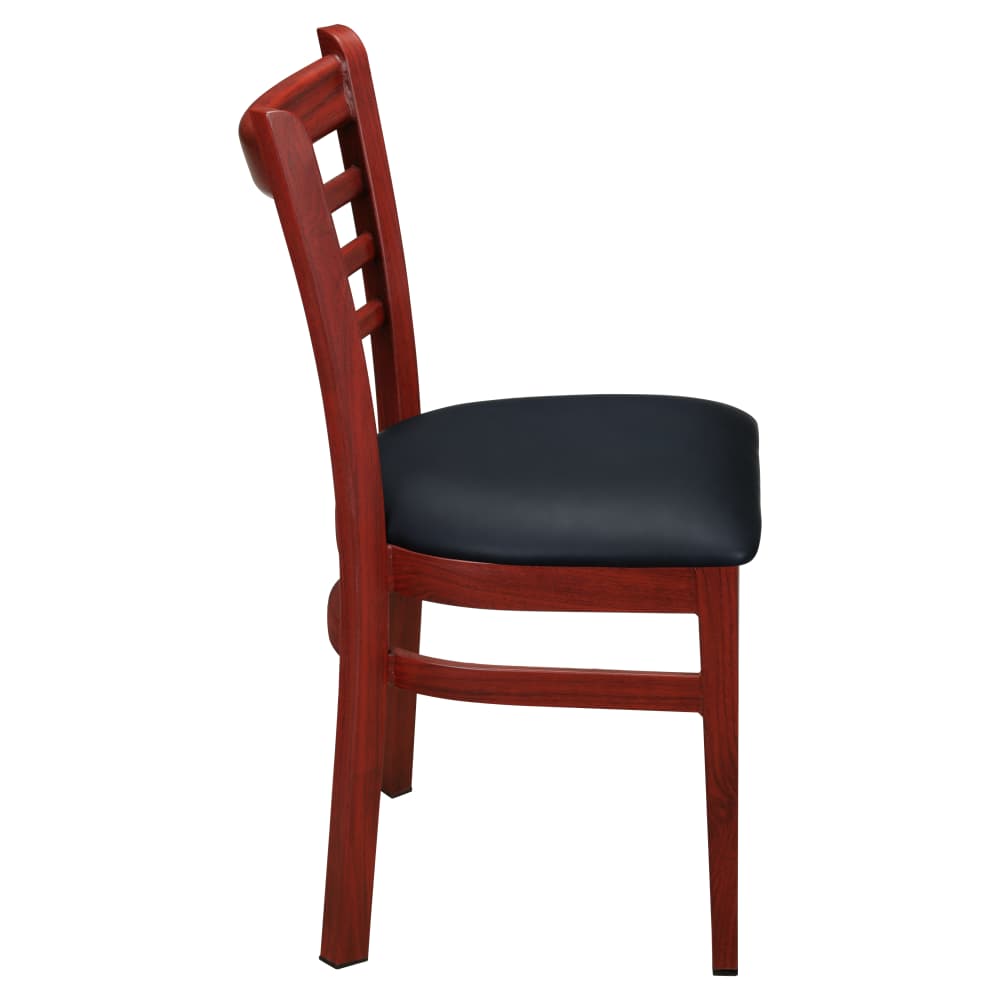 Ladder-back metal with wood Look | Dining chair