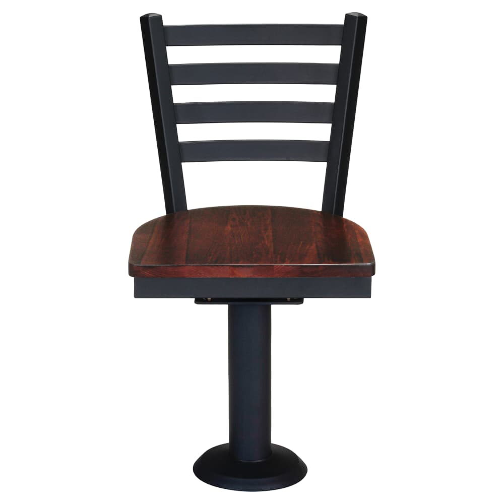 Ladder-Back Bolt-Down Swivel Metal Chair
