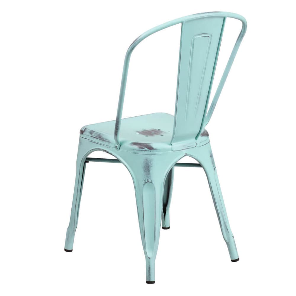 Distressed Ice blue Bistro Style | Dining chair