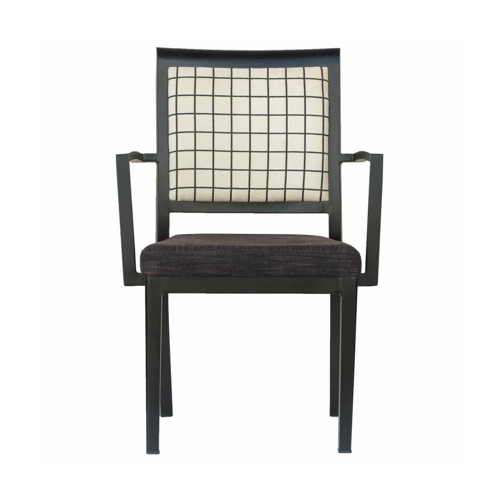 Gifford Wood Grain Aluminum Armchair