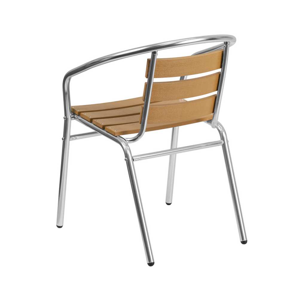 Aluminum and faux teak patio | Armchair