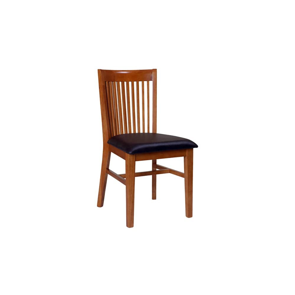 Elongated Back Wood Chair