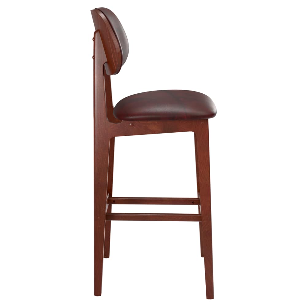 Gisselle wood with padded back | Bar stool