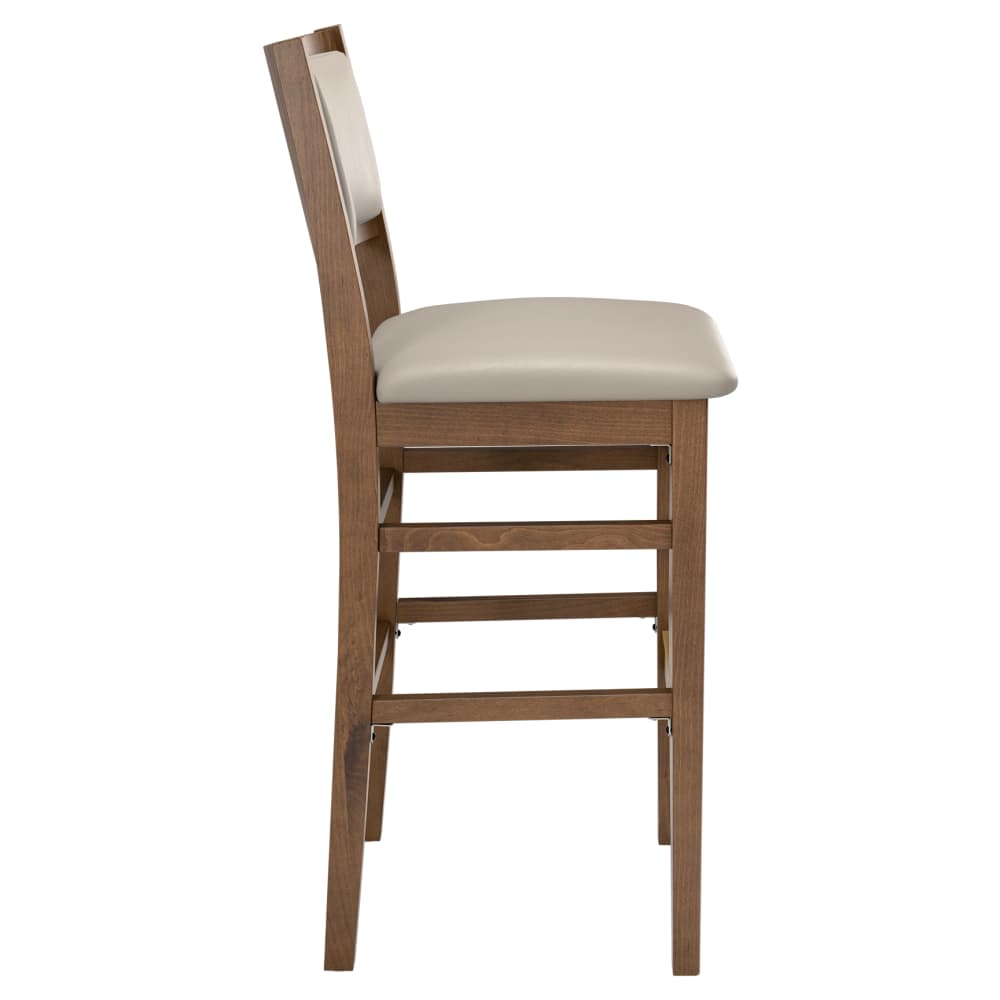 Stella wood with padded back | Bar stool