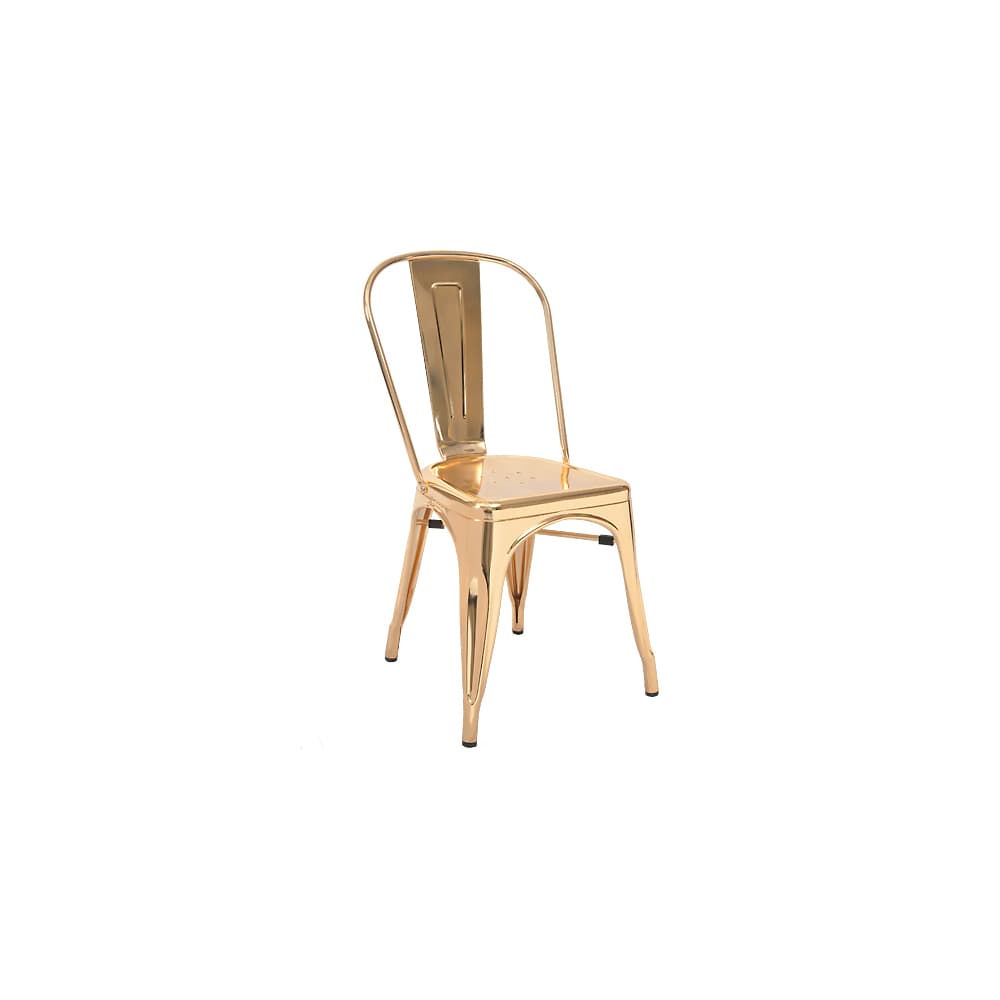 Bistro Style metal in gold finish | Dining chair