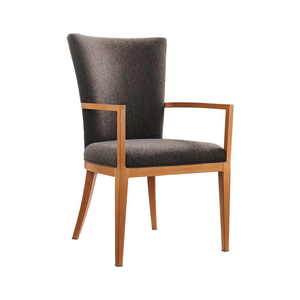 Sereno wood Grain aluminum upholstered | Armchair