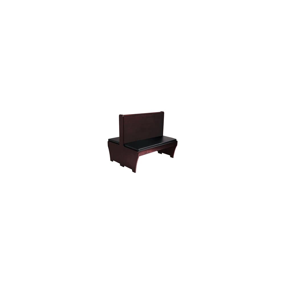Wood with padded seat and wood back | Bench