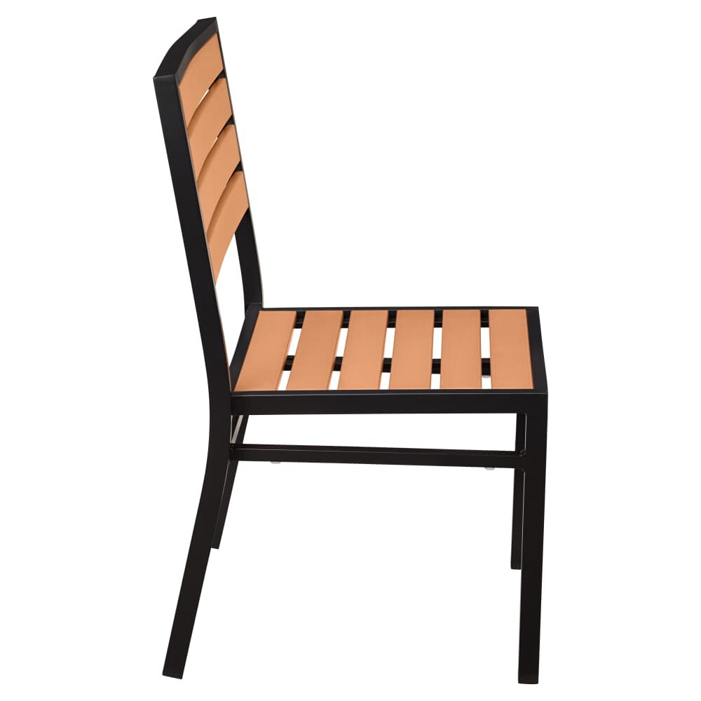 Black Faux Teak Patio Chair
