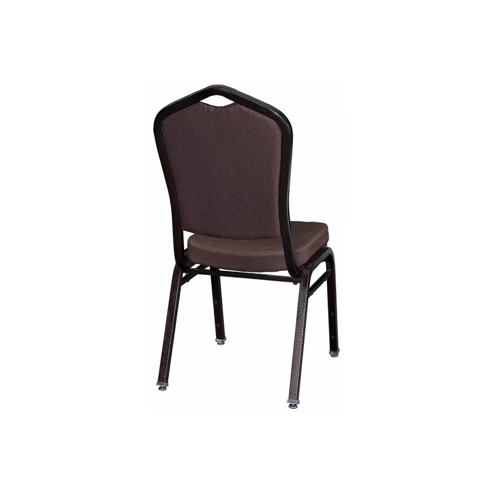 Metal stack, copper vein frame with Brown fabric | Dining chair