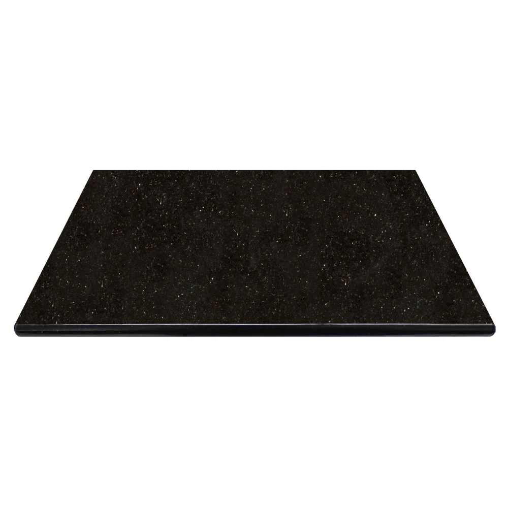 Granite Table Top in Black Galaxy or Kashmir White