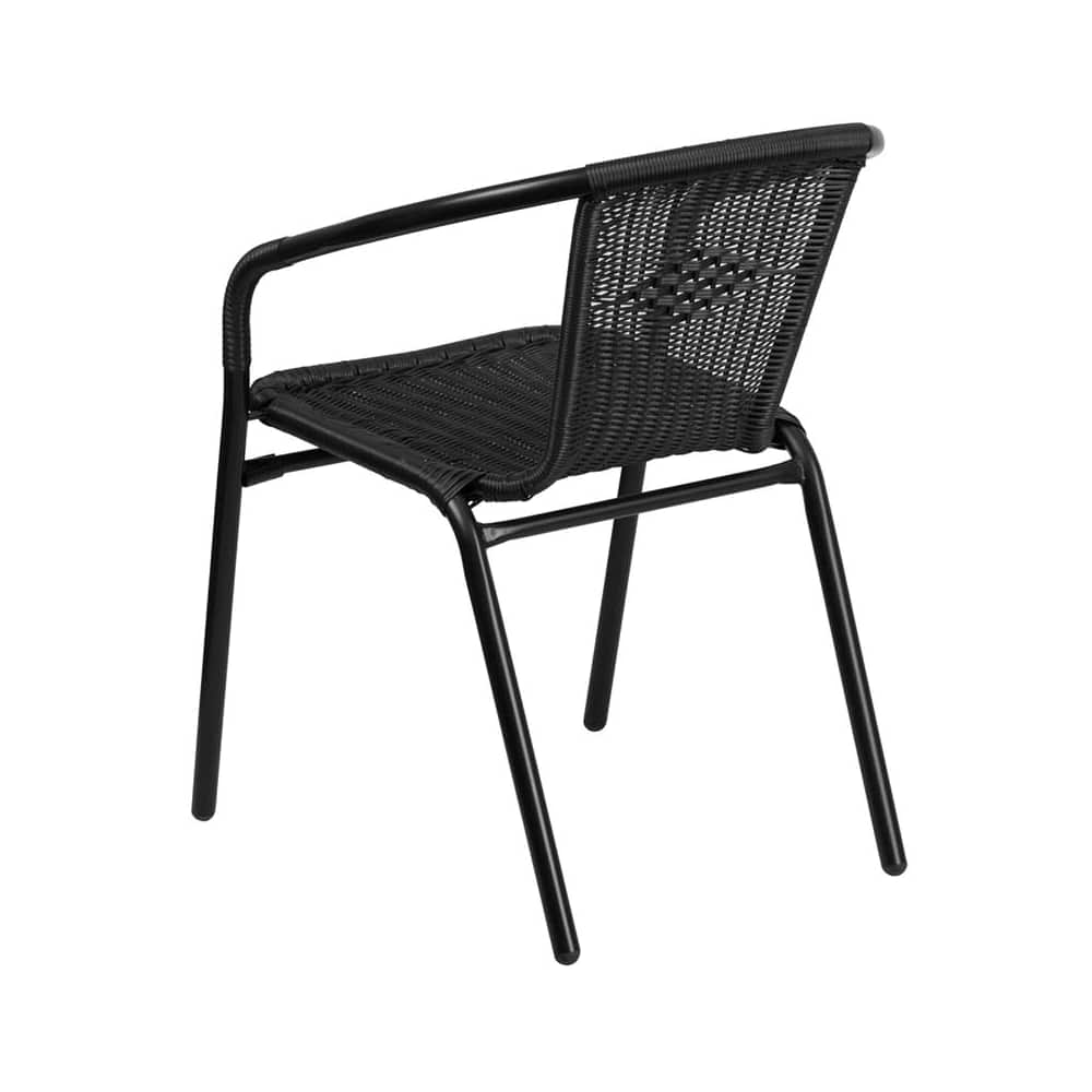 Black indoor-outdoor rattan | Dining chair