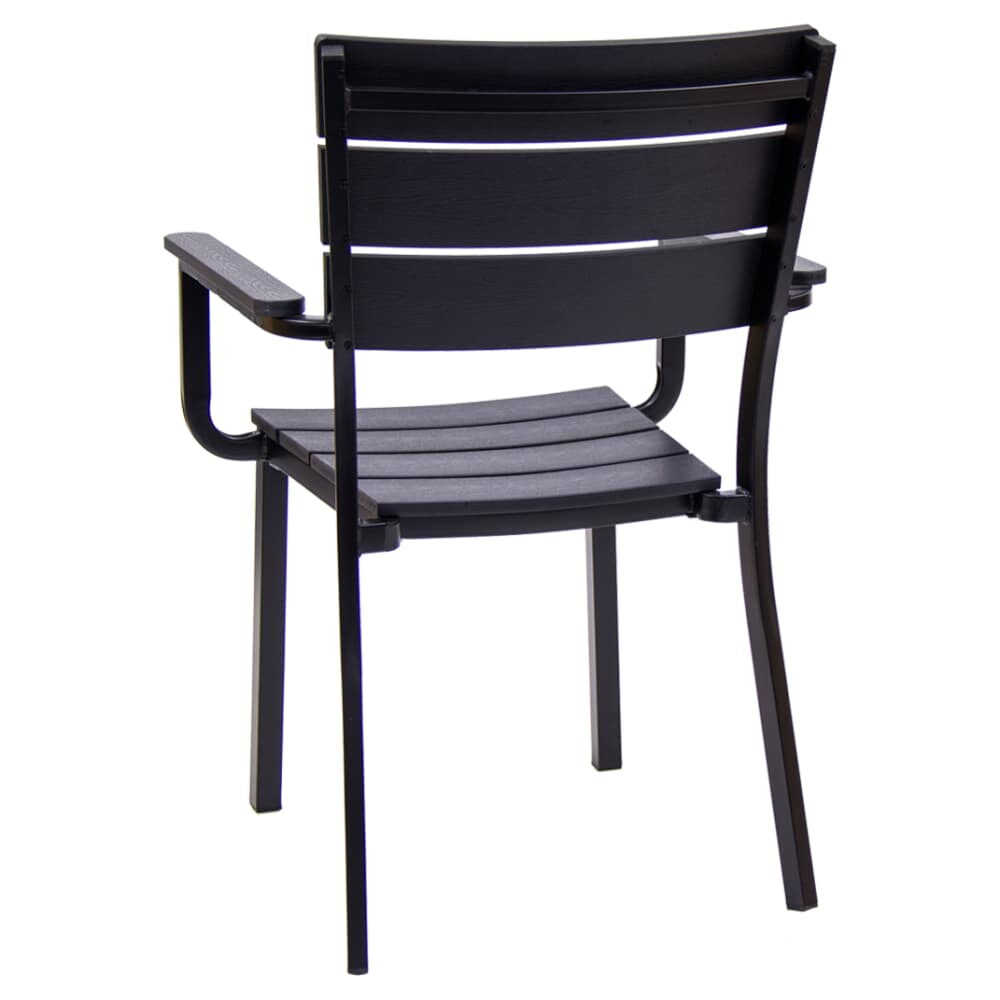 Slatted Patio Metal Armchair