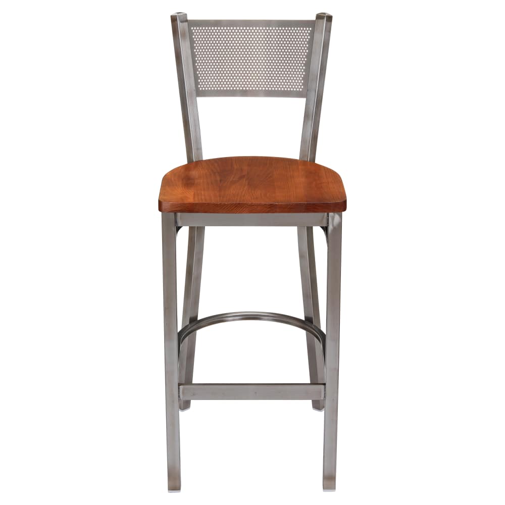 Clear Coat Checker back metal | Bar stool