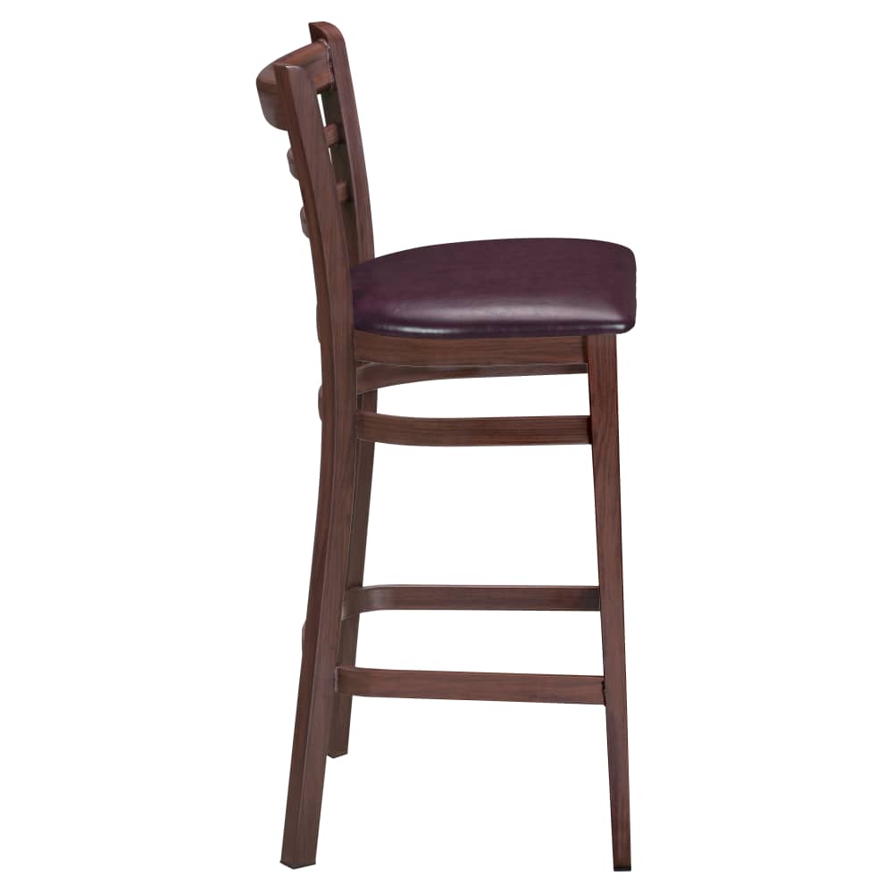 Ladder-back metal with wood Look | Bar stool
