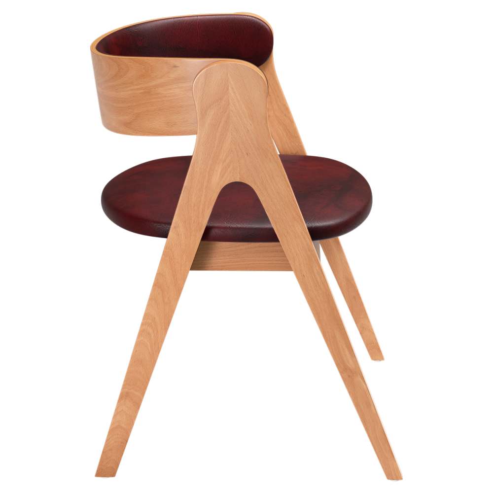 Strand wood with padded back | Dining chair