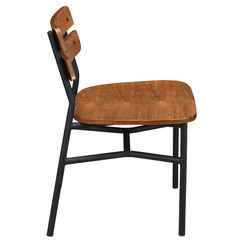Palmer metal in black finish | Dining chair