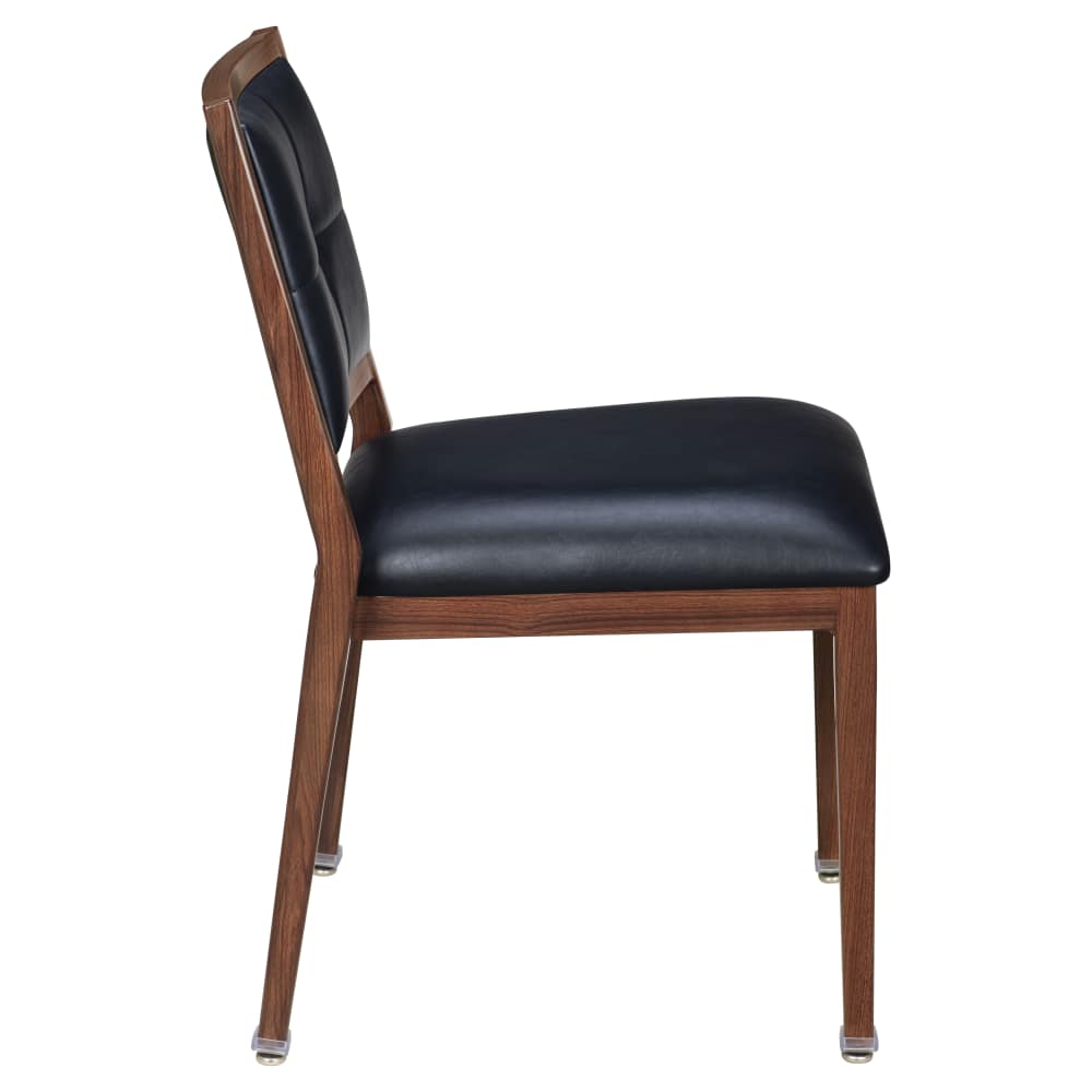 Quickship Milano Modern aluminum stack | Dining chair