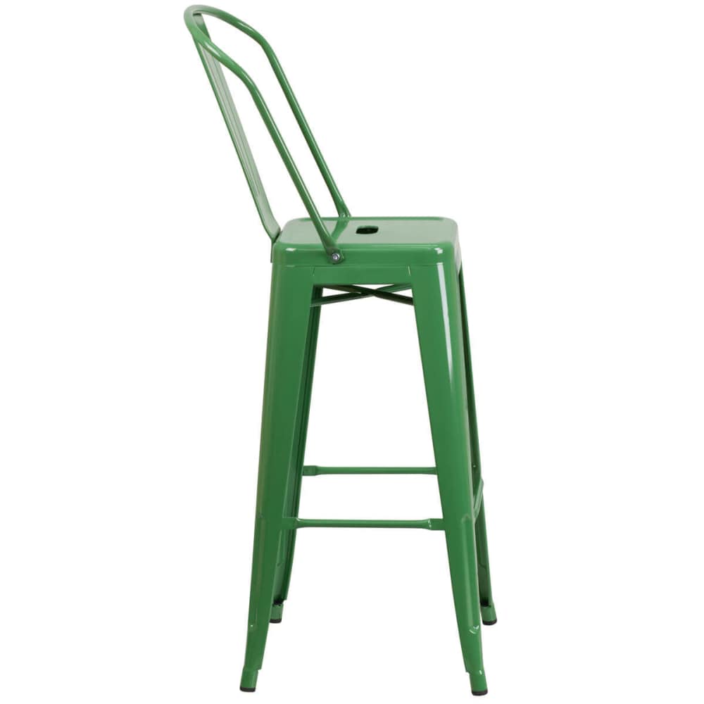 Green Bistro Style metal | Bar stool