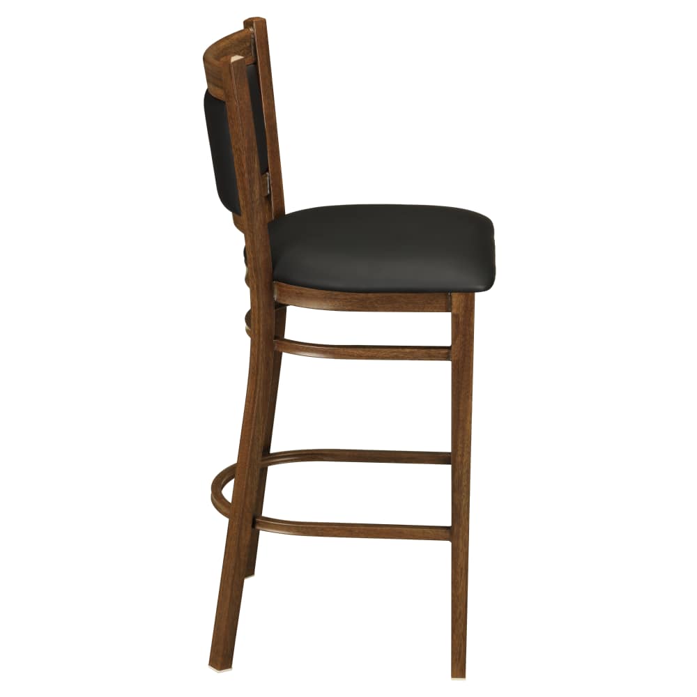 Metal padded with wood Look finish | Bar stool