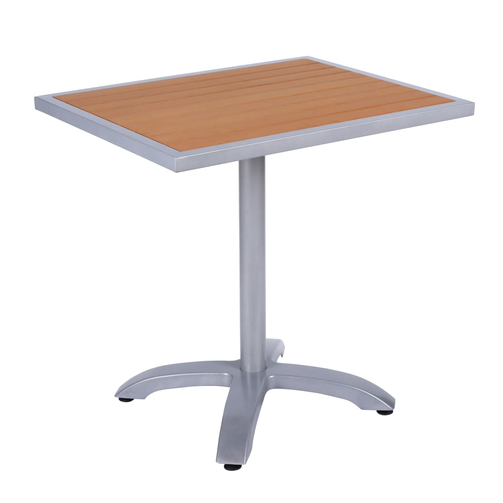 Gray aluminum armchairs with table | Dining set