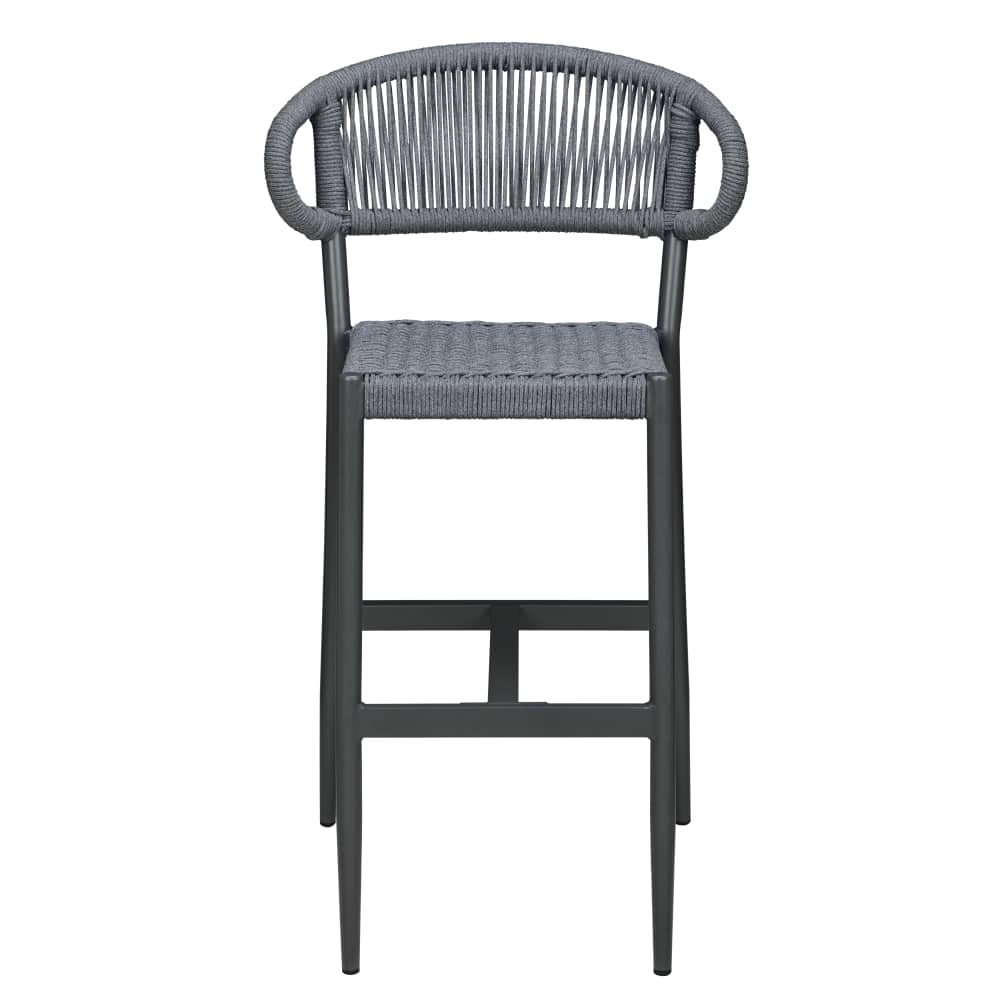 Marina aluminum outdoor in Slate gray Rope | Bar stool