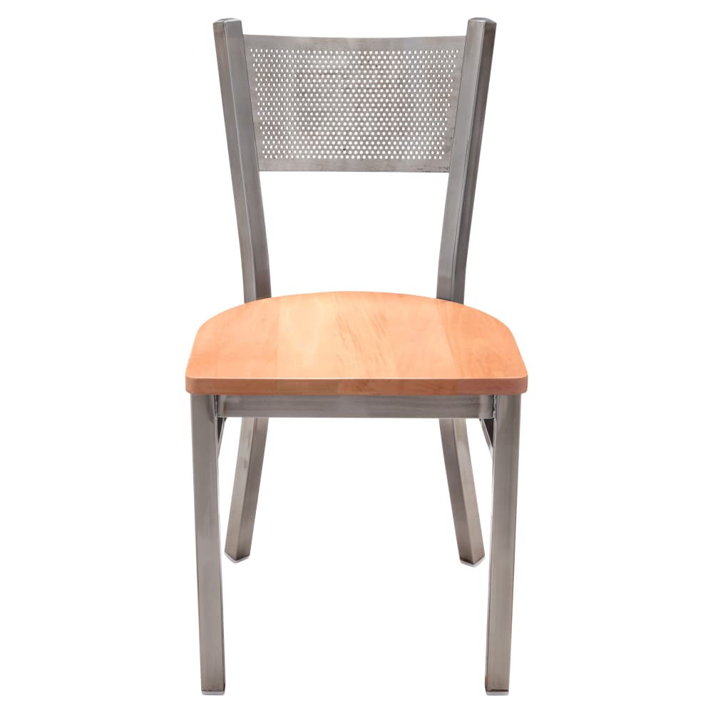 Clear Coat Checker Back Metal Chair