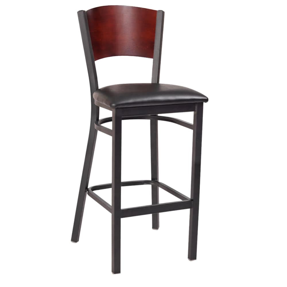 Interchangeable back metal with solid-back | Bar stool