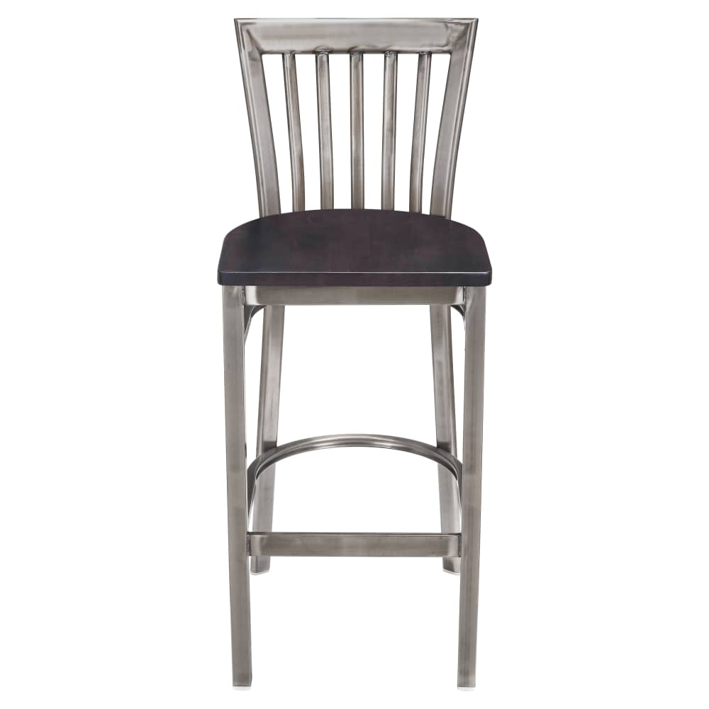 Clear Coat Elongated back metal | Bar stool
