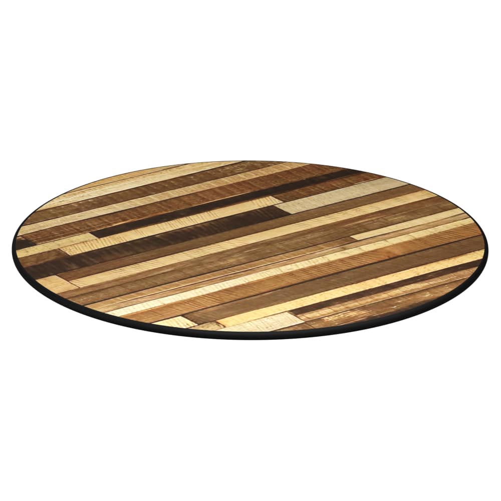 Reclaimed wood outdoor resin with Phenolic edge | Tabletop
