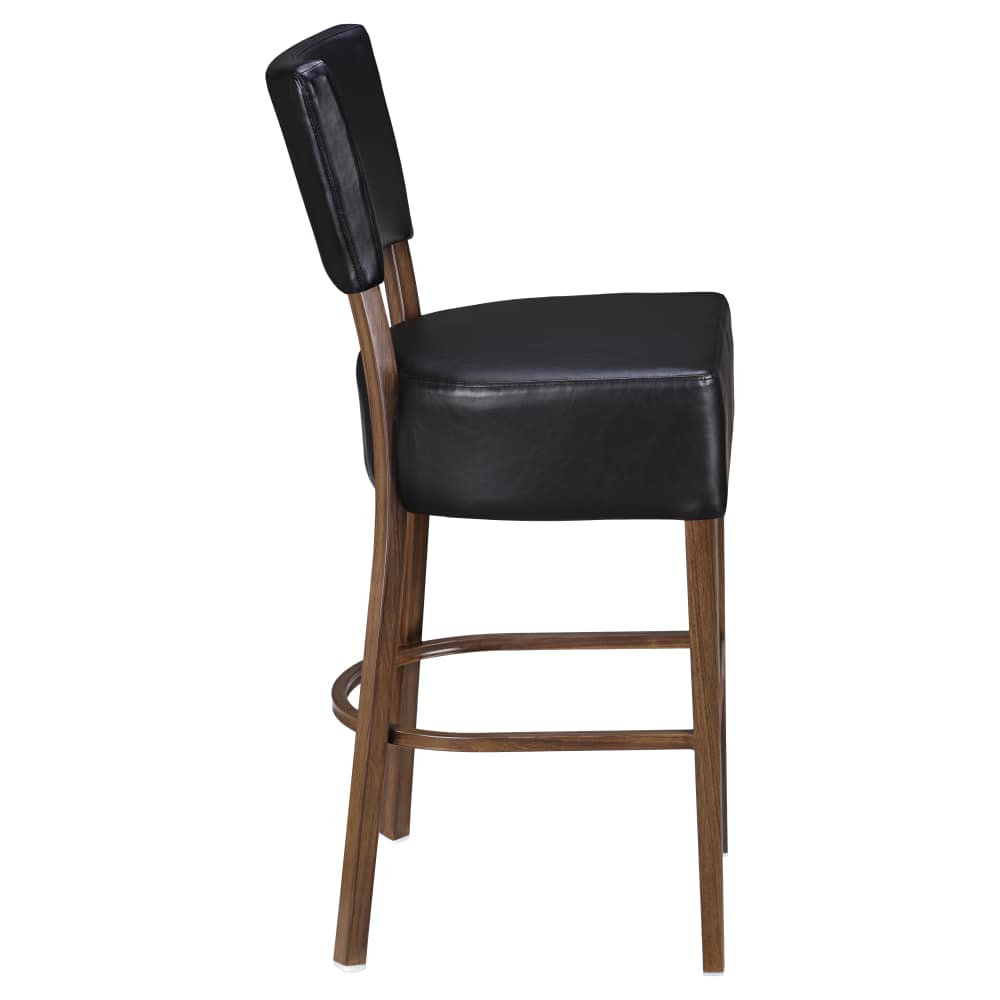 Lumme padded back metal | Bar stool