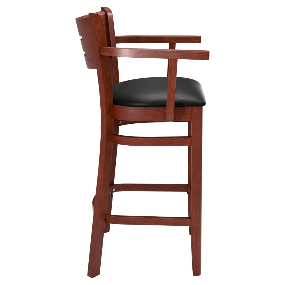 Henry wood with arms | Bar stool