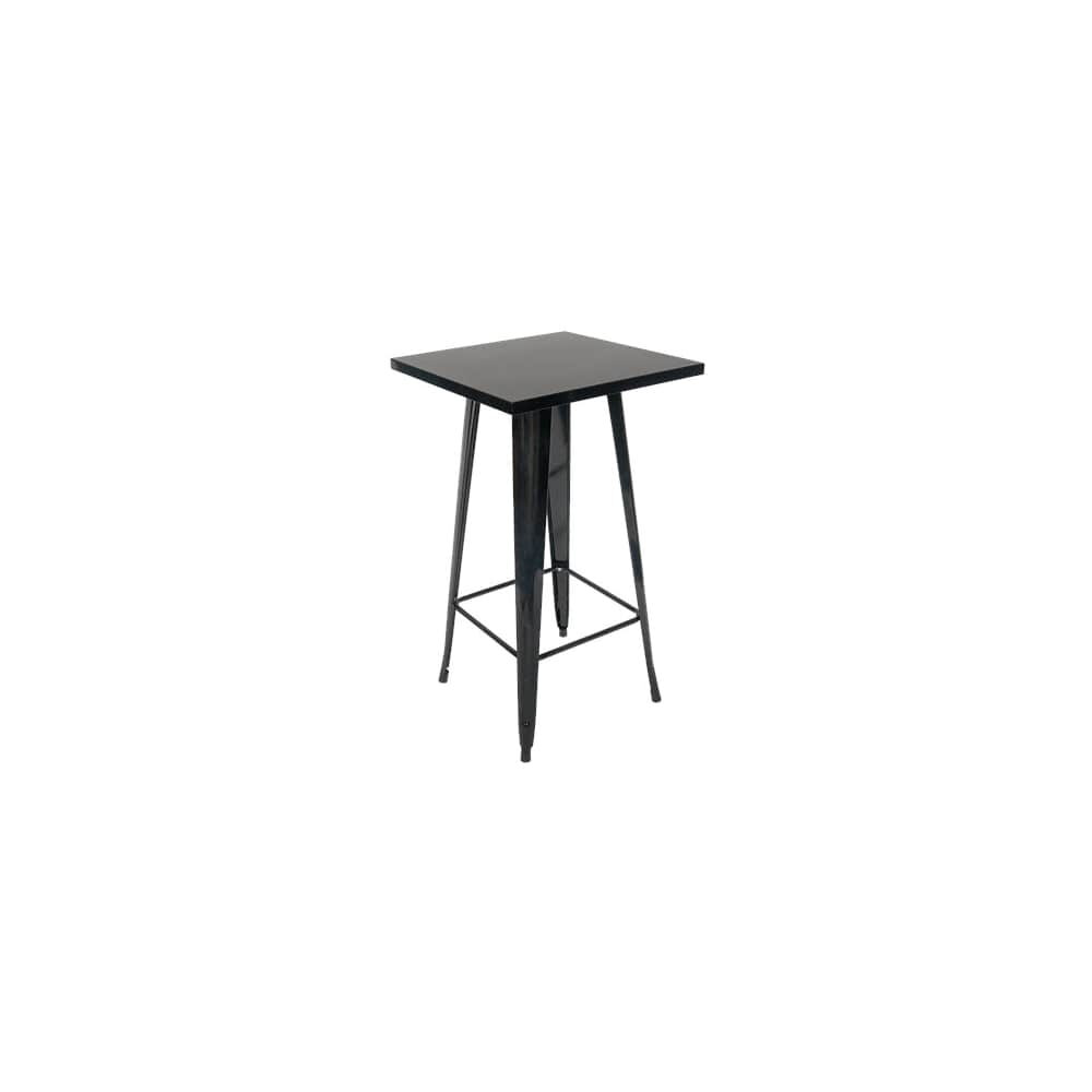 Metal Table in Black Finish, Bar Height