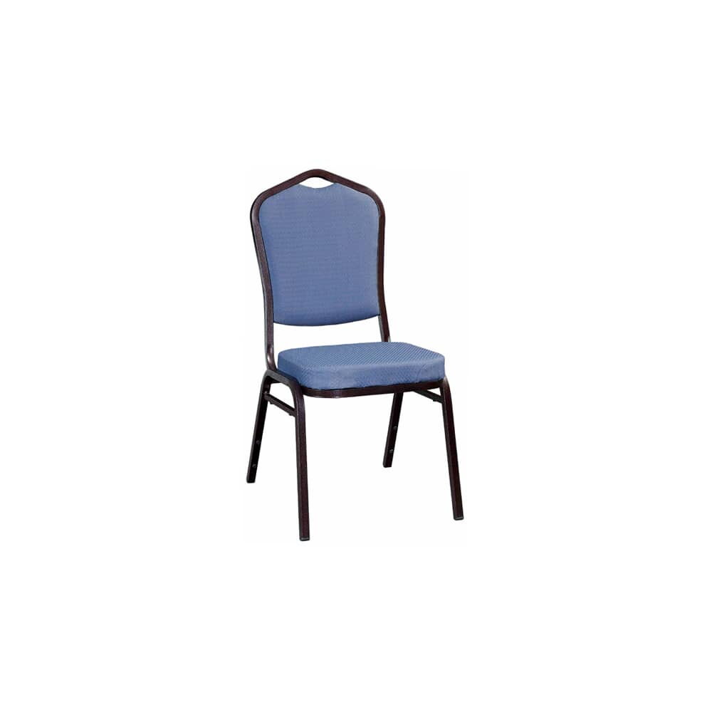 Metal Stack Chair, Copper Vein Frame with Blue 2011 Fabric