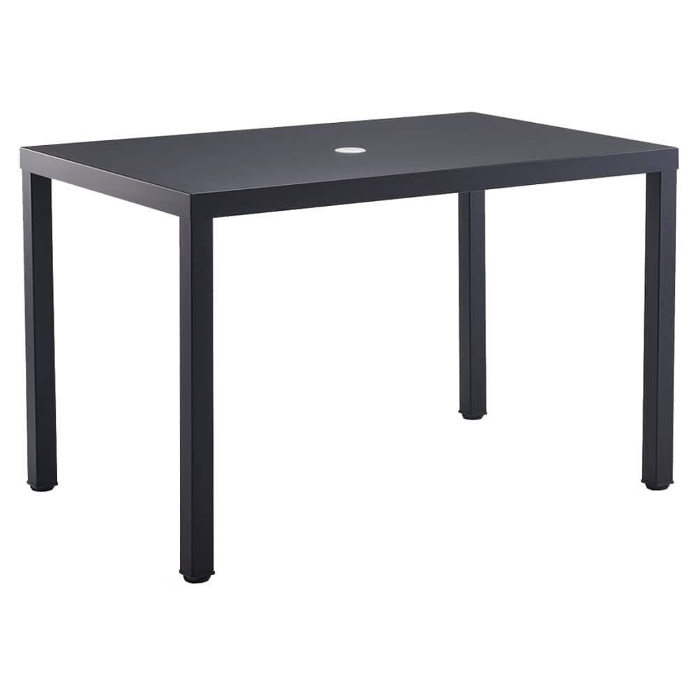 Outdoor Metal Table in Black Finish with Legs