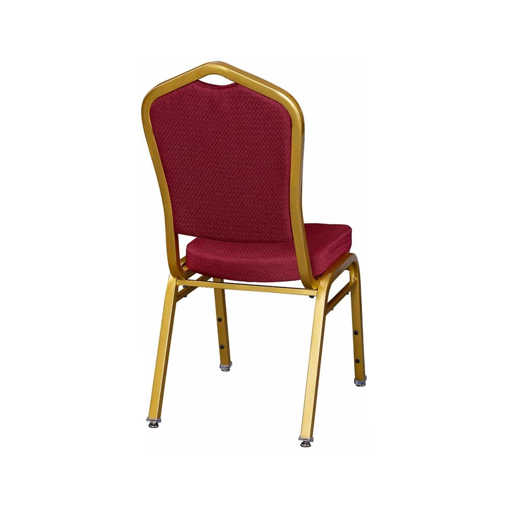 Metal Stack Chair, Sun Gold Frame with Red 2001 Fabric