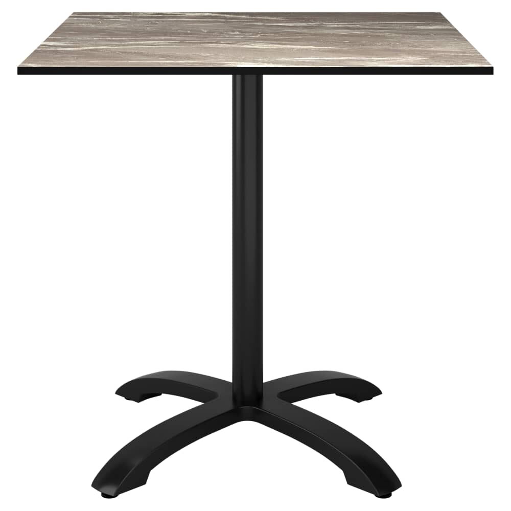 Outdoor Resin Table with Phenolic Edge and Aluminum Base