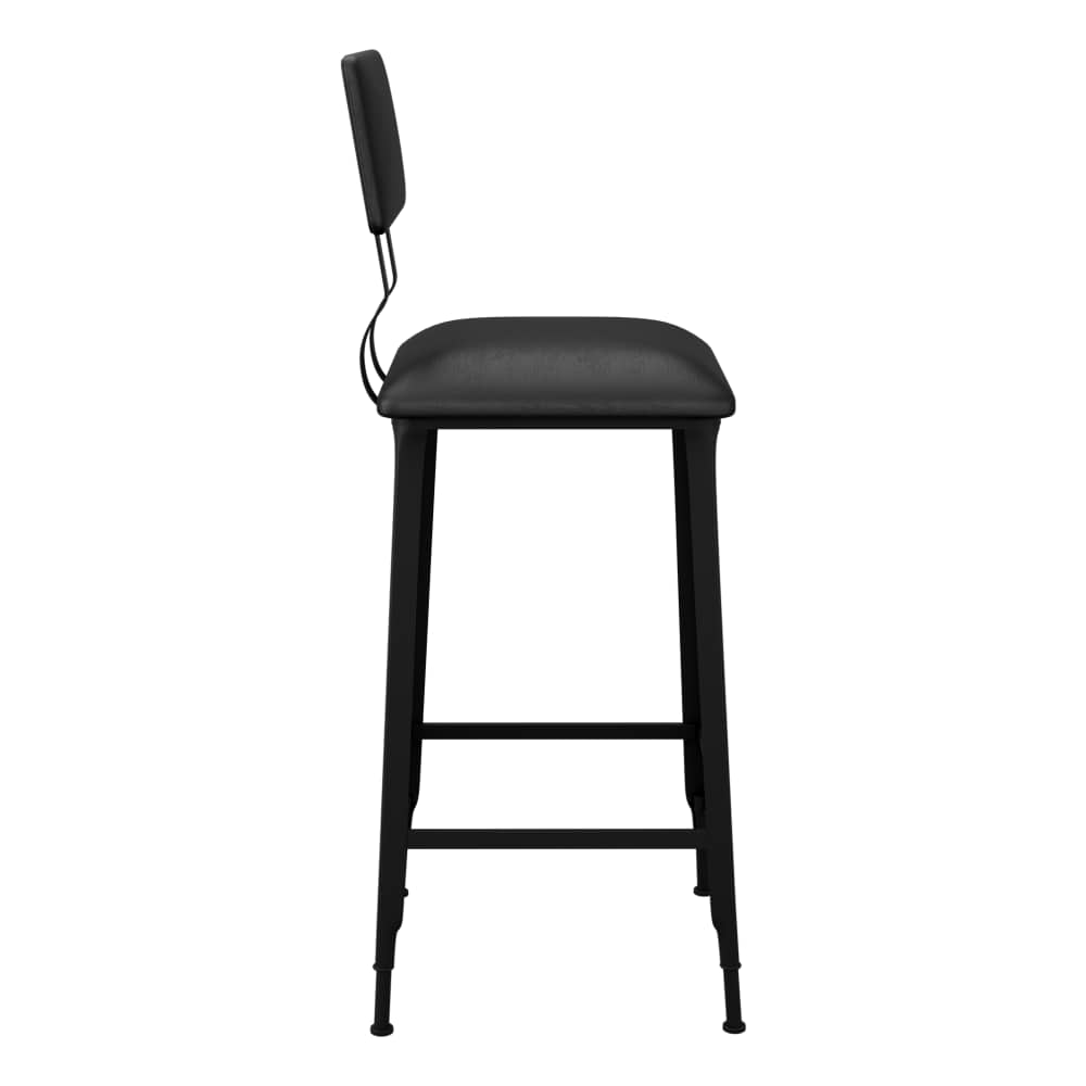 Massello industrial with padded back | Bar stool