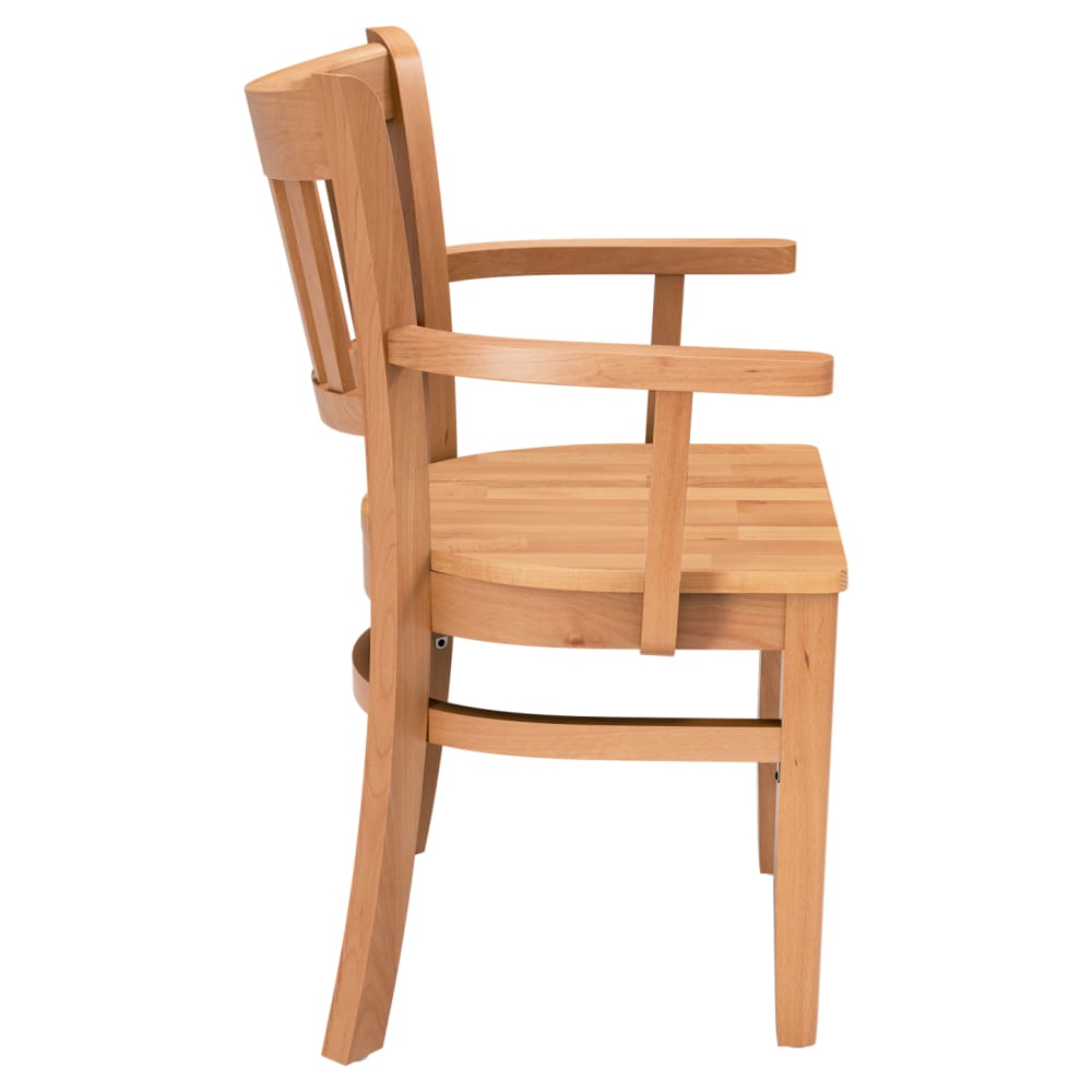 Vertical slat wood with arms | Armchair