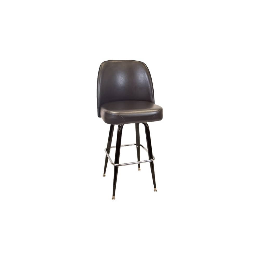 Swivel with black Coated frame and extra Large seat | Bar stool