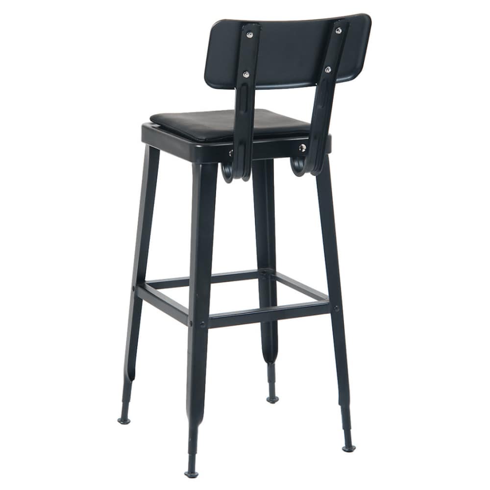 Laurie Bistro-Style metal in black finish | Bar stool