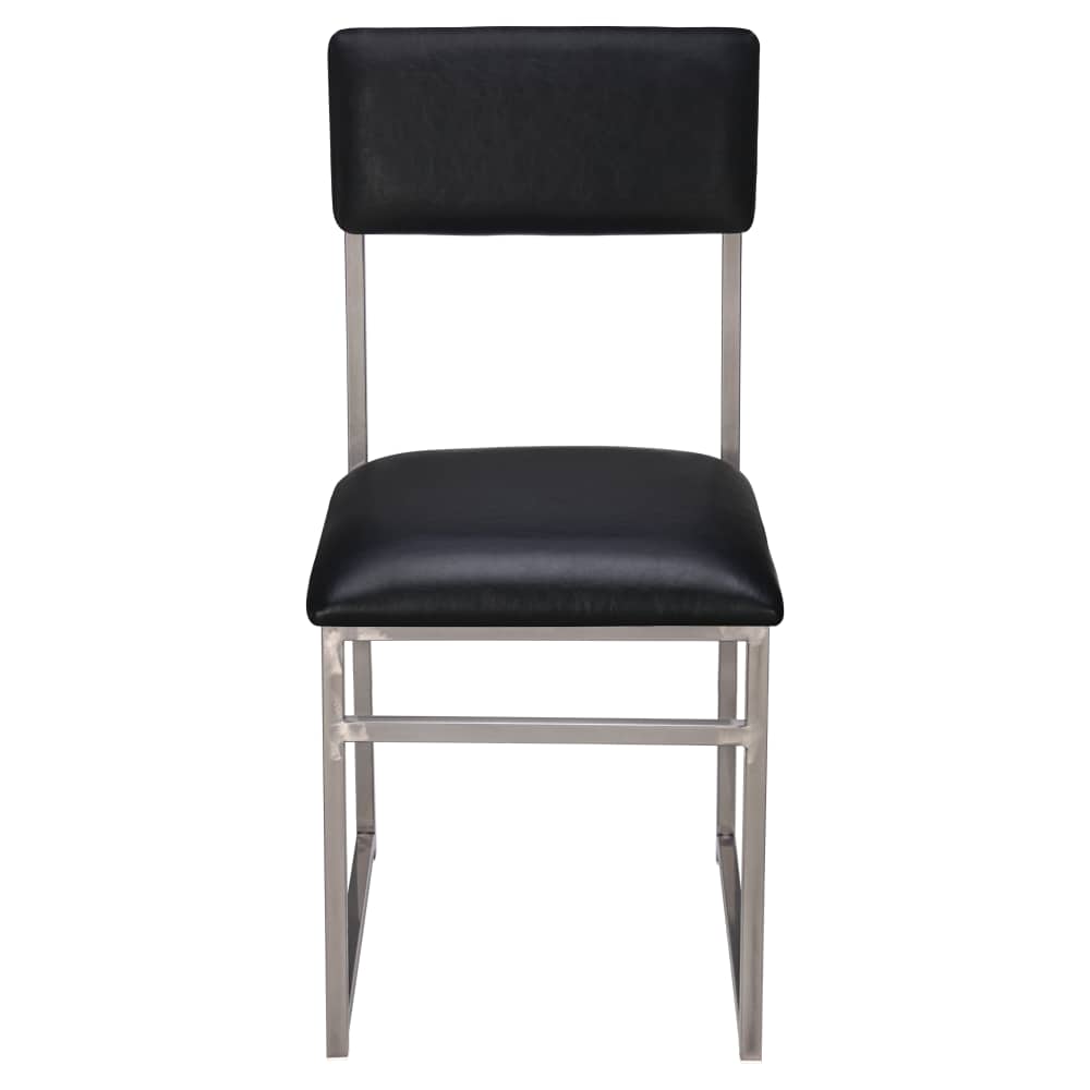 Indy metal with clear Coat finish and padded back | Dining chair