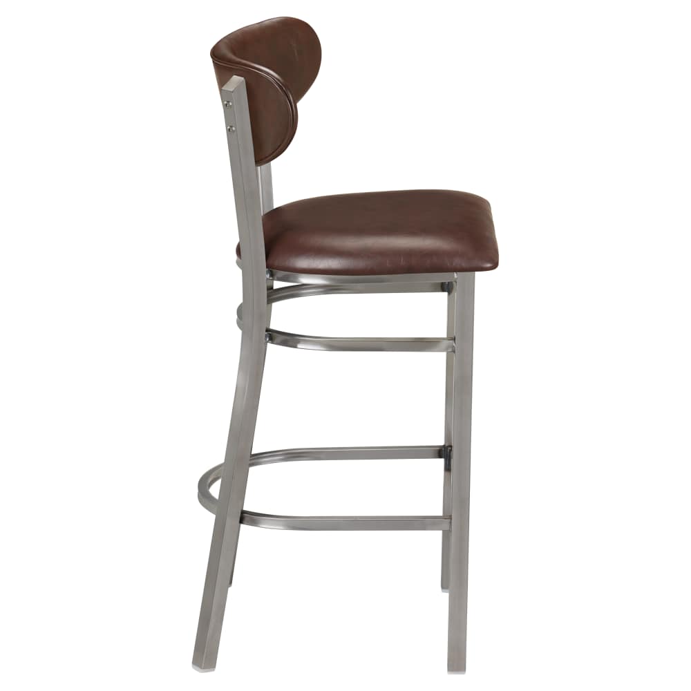 Curvy metal in clear Coat | Bar stool