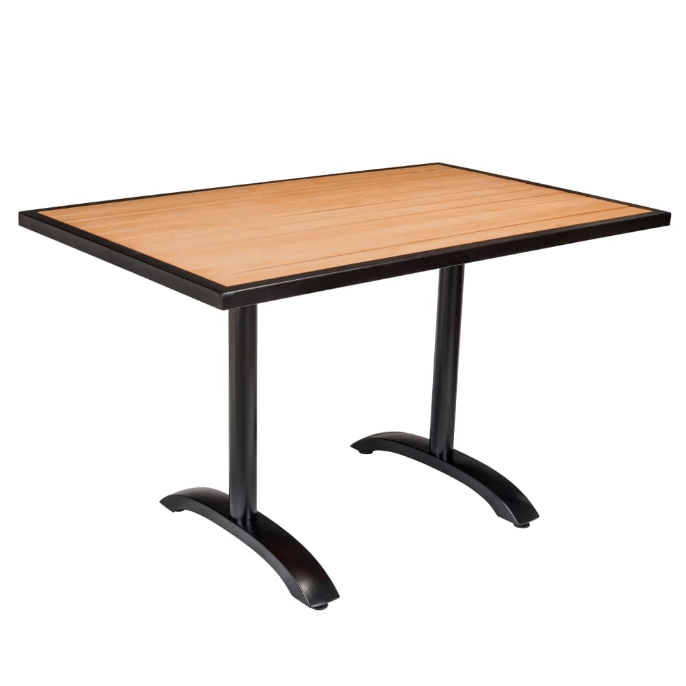 Black aluminum armchairs with table | Dining set