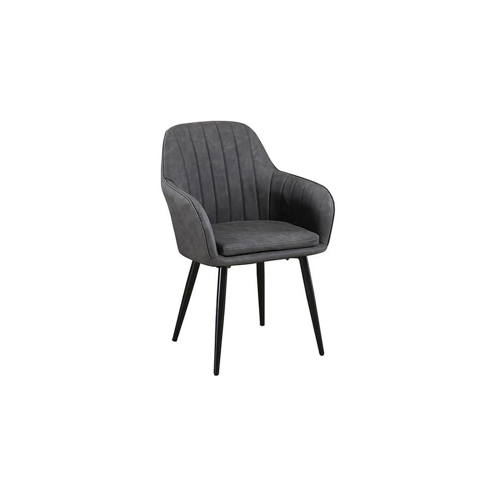 Gray vinyl metal Lounge | Armchair
