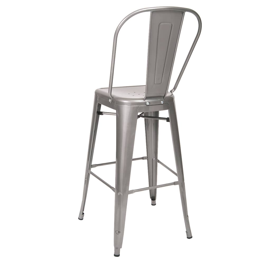 Bistro Style metal in clear finish | Bar stool