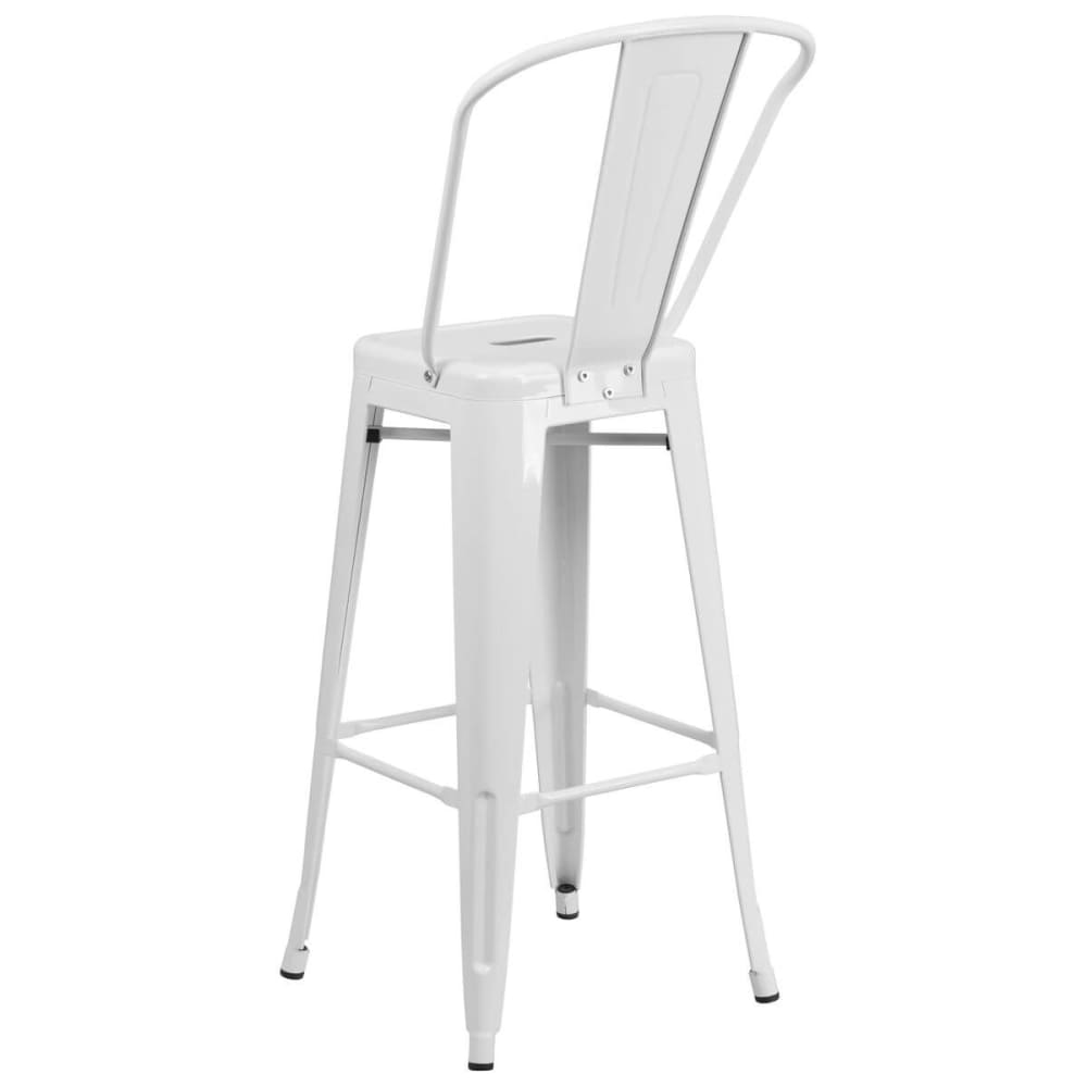 White Bistro Style metal | Bar stool