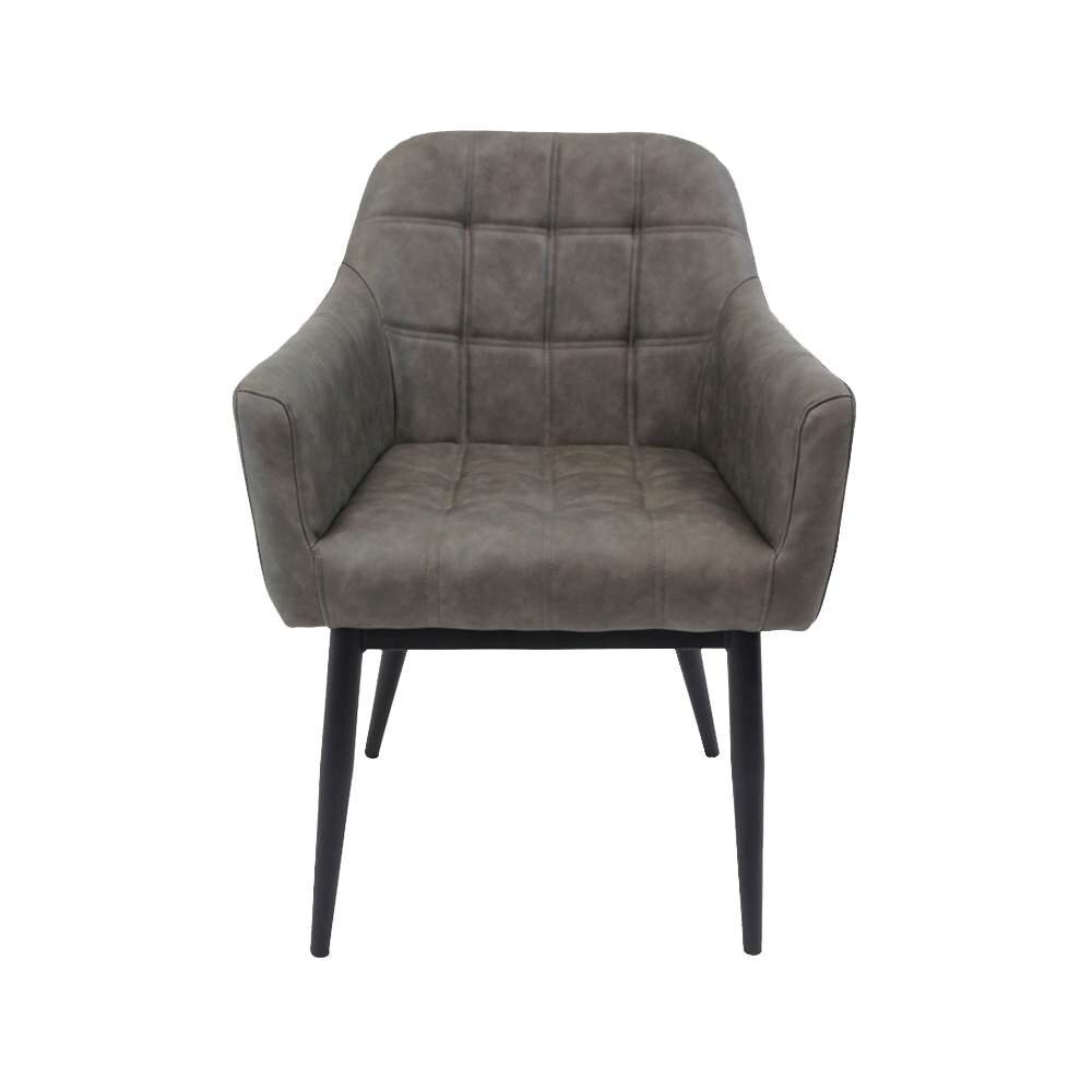 Dark Gray Vinyl Armchair