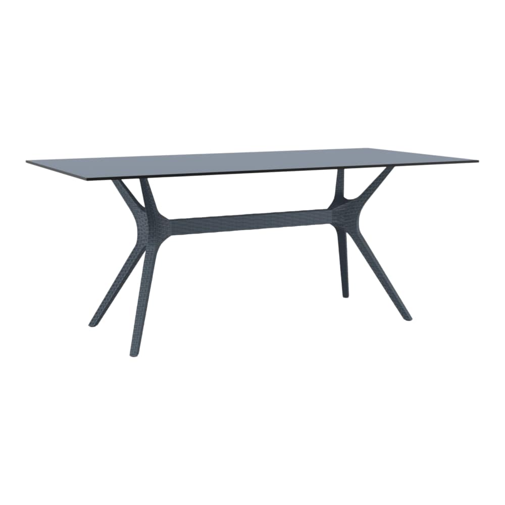 Wicker-Look outdoor table set with Laminate top | Table set