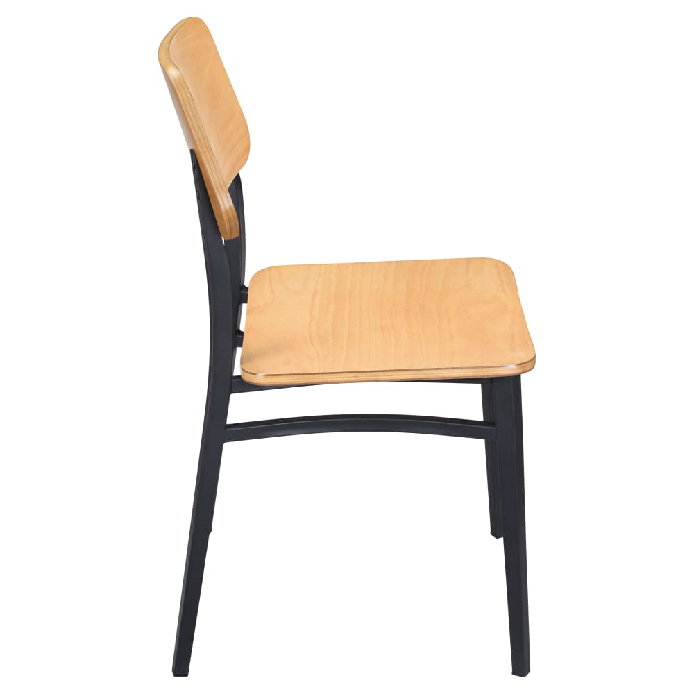Luca metal with wood back | Dining chair