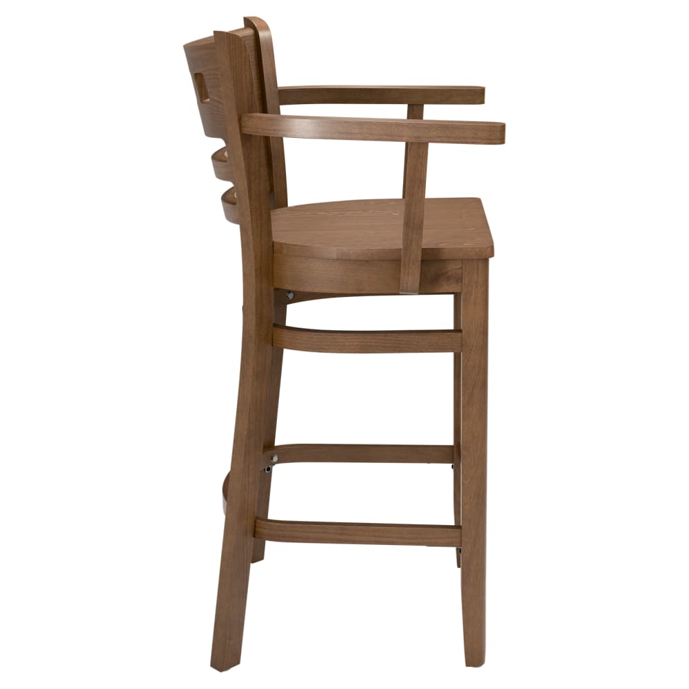 American back wood with arms | Bar stool